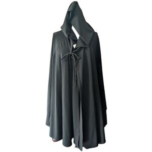 Hooded Full-Length Cloak w/ Armholes| Goth|  Dark Haute Couture| Discontinued